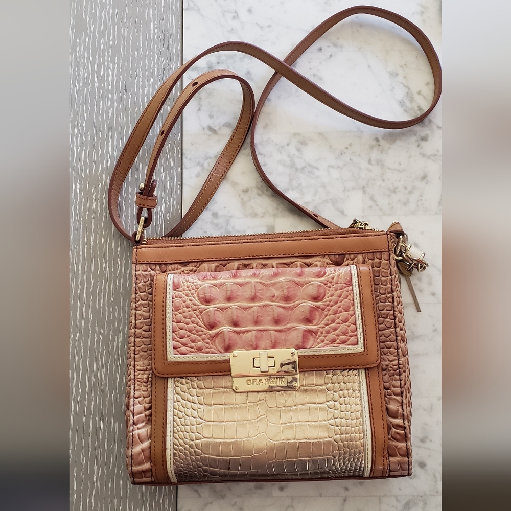 Brahmin crossbody leather bag